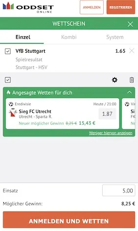 ODDSET Wettschein