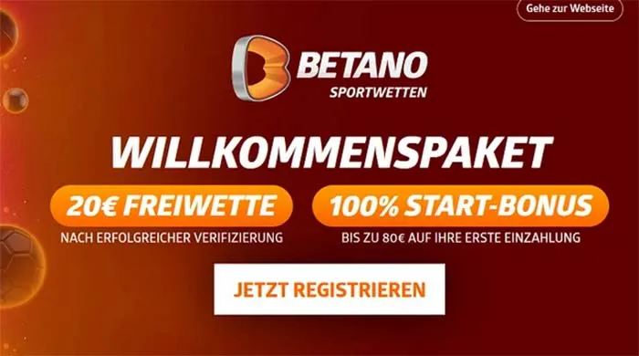 Betano 20€ Freiwette