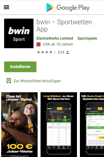 bwin Sportwetten App